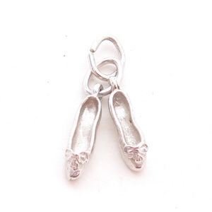 Vintage Sterling Ballerina Shoes Charms